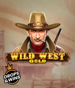  Meet the daring sheriff of "Wild West Gold," a thrilling slot game by Pragmatic Play. The image shows a confident sheriff with a sheriff’s badge, framed by a sun-baked Old West town backdrop. The game's title is prominently displayed in a rustic font, accentuating the Wild West adventure theme. 